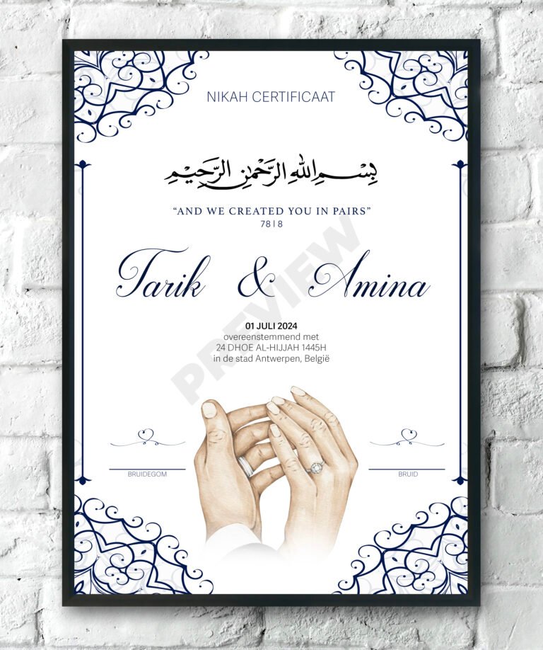 Nikah certificaten