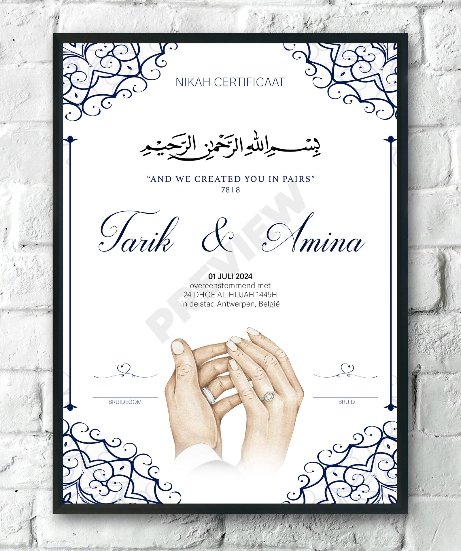 Nikah certificaten