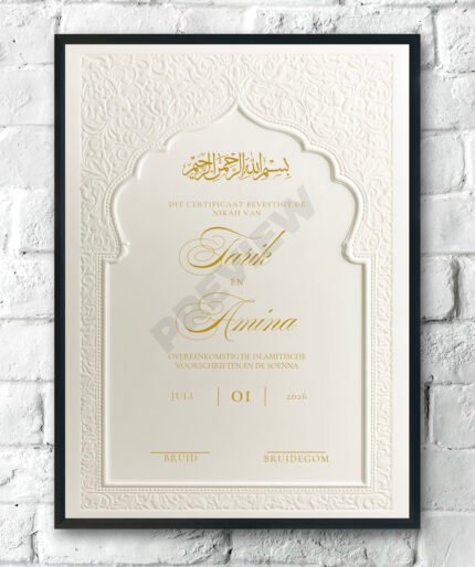 Ivory Elegance nikah certificaat